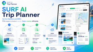 SURF AI Trip Planner connects discovery, itinerary planning, digital quoting and AI-assisted servicing within one Consultant journey
